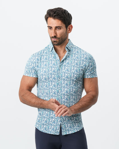 "The Bloom" Grey with Floral Print | State & Liberty Tops