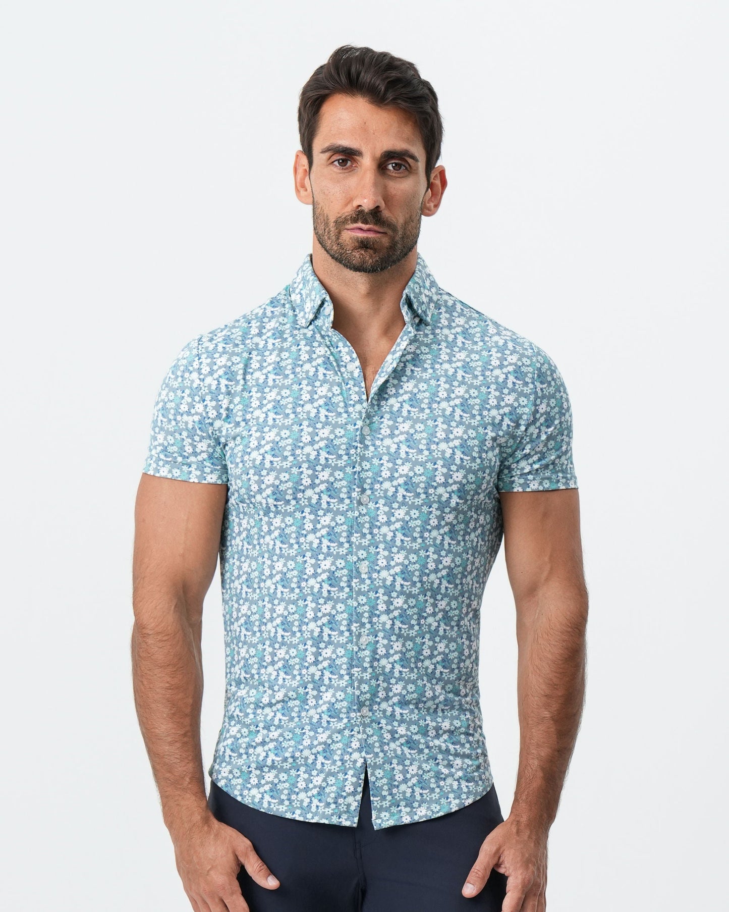 "The Bloom" Grey with Floral Print | State & Liberty Tops