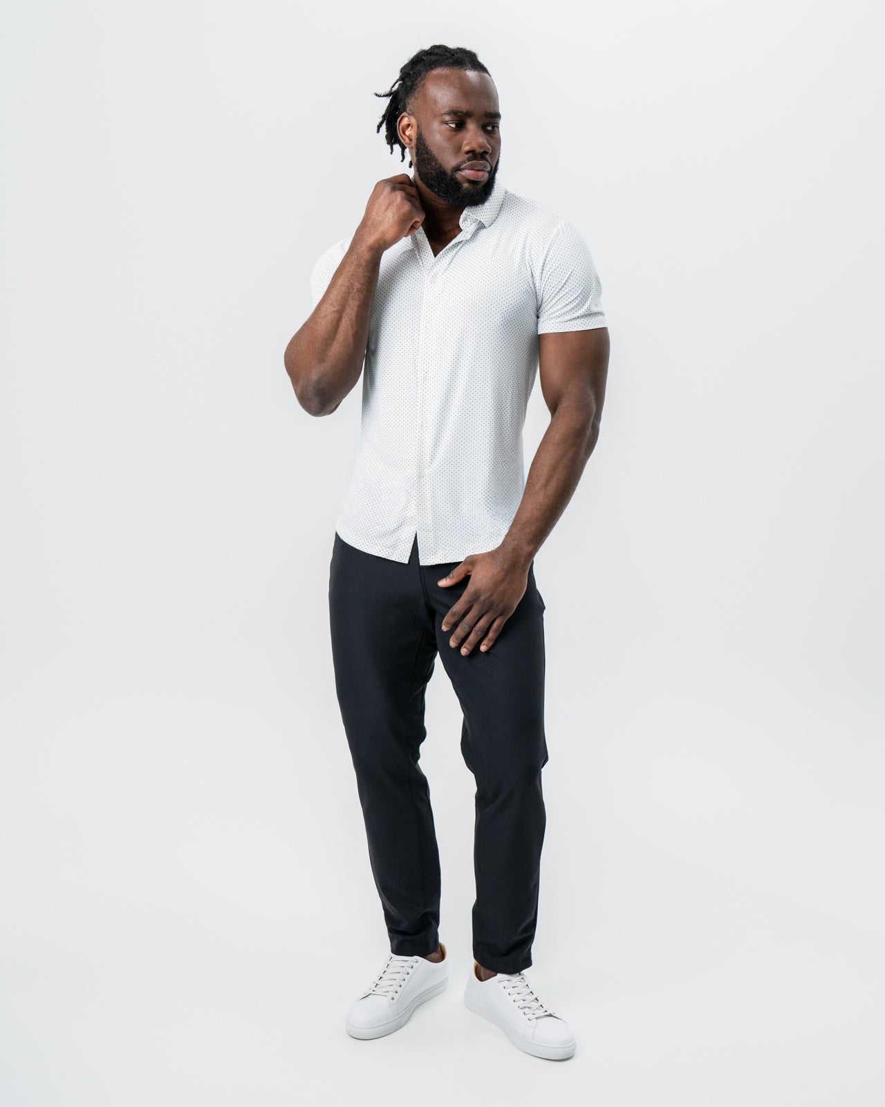 "The Axwell" Black Circle With Dots | State & Liberty Tops