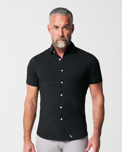 "The Roth" Black Short Sleeve Button Down | State & Liberty Tops