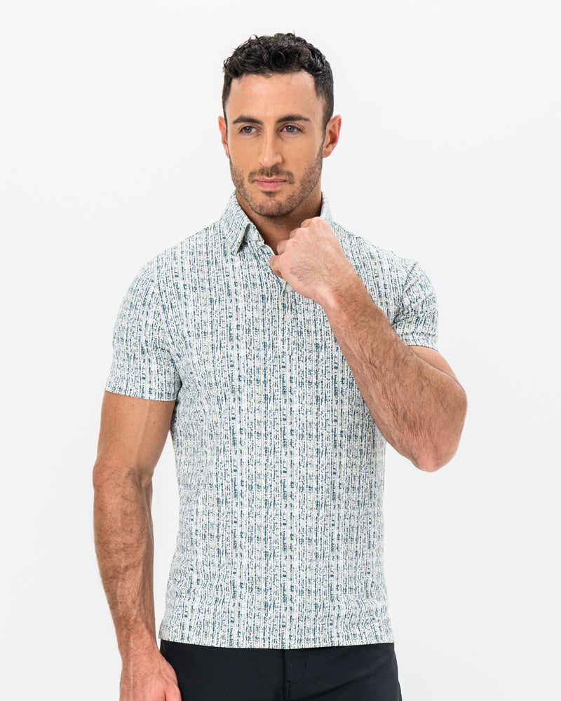 "The Vine" Green & Khaki Sketch Stripe | State & Liberty Tops