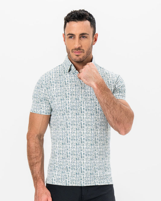 "The Vine" Green & Khaki Sketch Stripe | State & Liberty Tops
