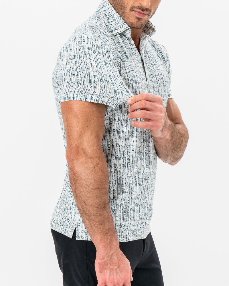 "The Vine" Green & Khaki Sketch Stripe | State & Liberty Tops