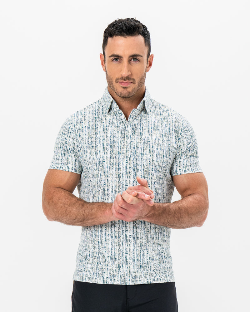 "The Vine" Green & Khaki Sketch Stripe | State & Liberty Tops