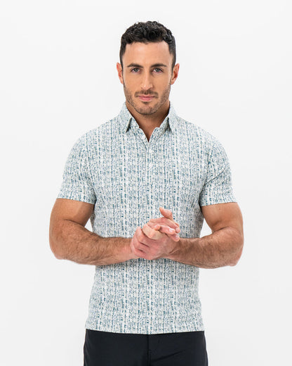 "The Vine" Green & Khaki Sketch Stripe | State & Liberty Tops
