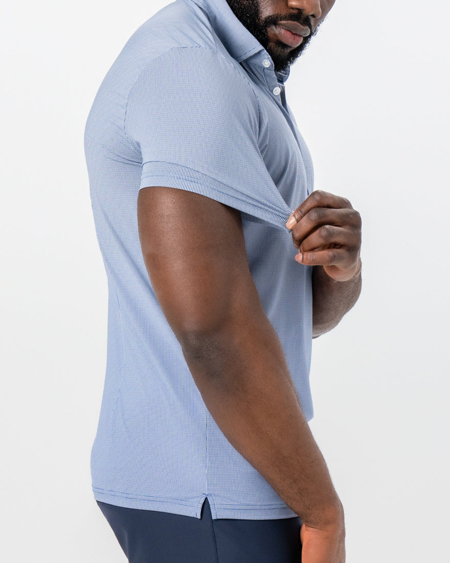 "The Crosby" Navy & White Mini Geo Pattern | State & Liberty Tops