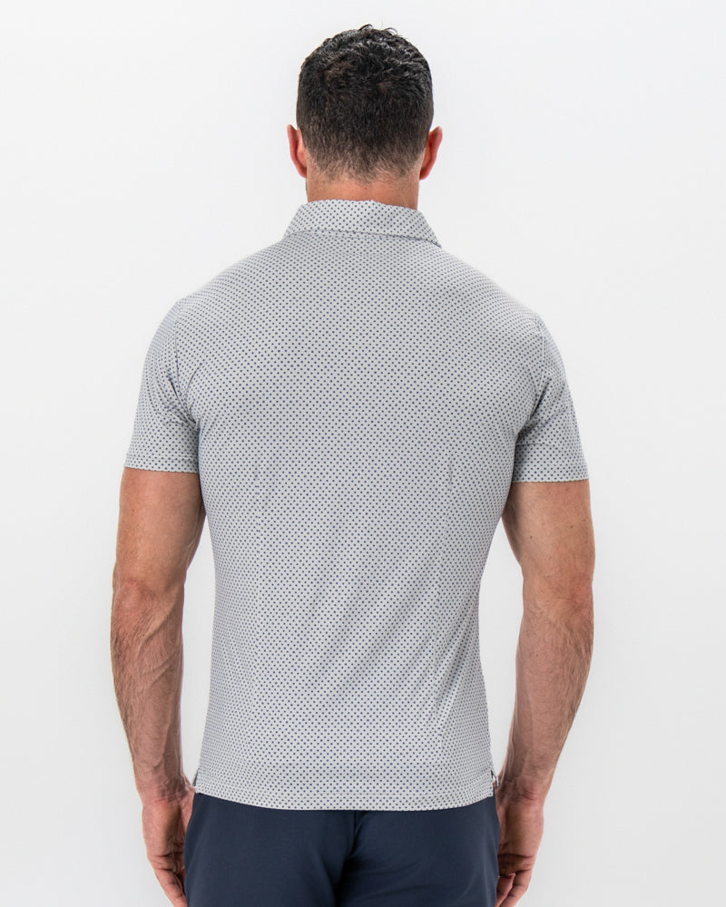 "The Frost" White with Navy Square Print | State & Liberty Tops