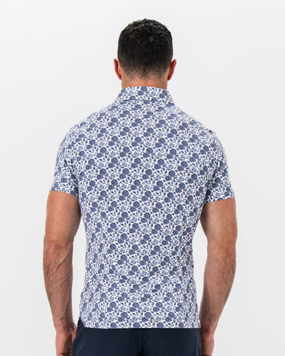 "The Steel" Blue Floral Print | State & Liberty Tops