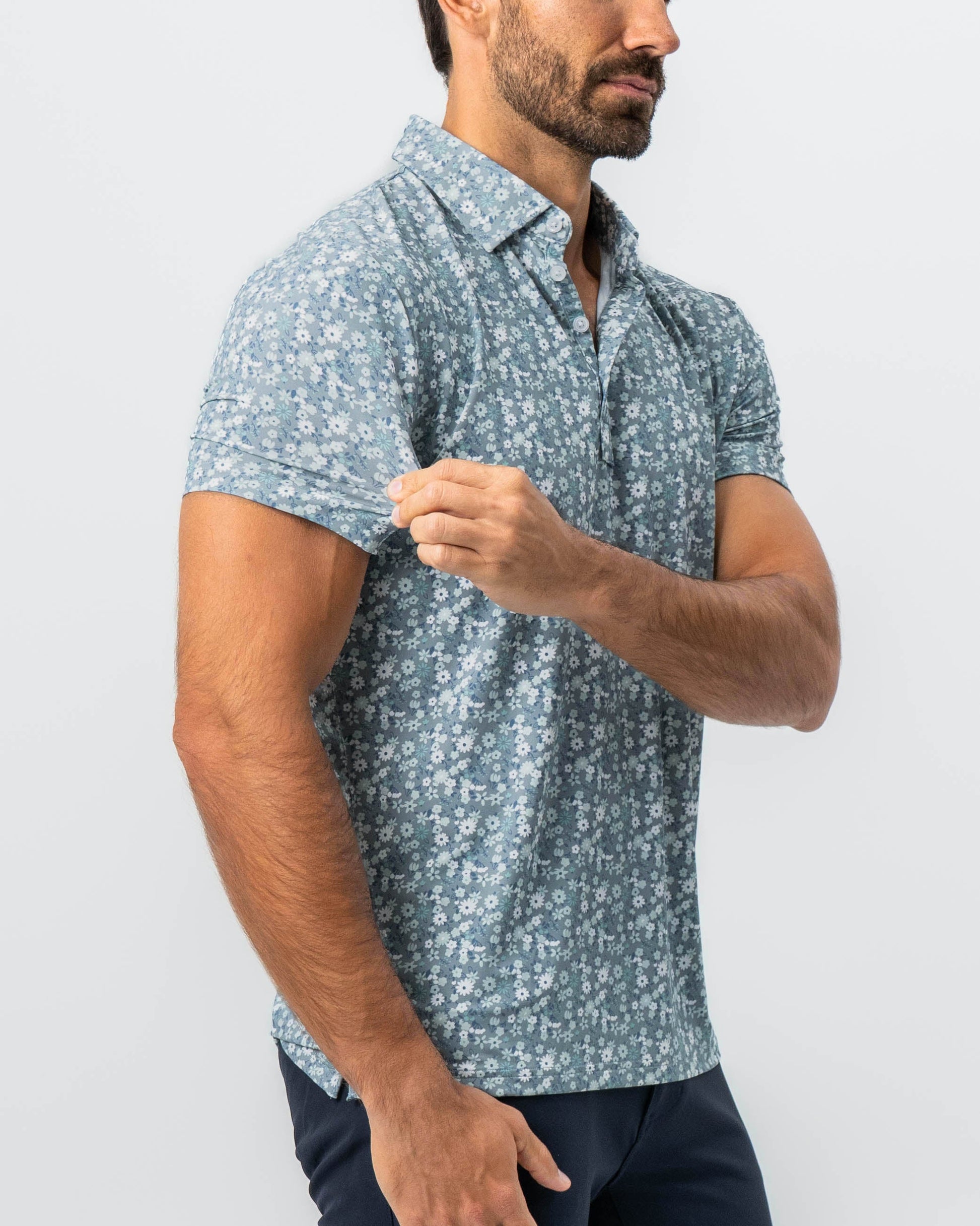 "The Evergreen" Abstract Sage Floral Print | State & Liberty Tops