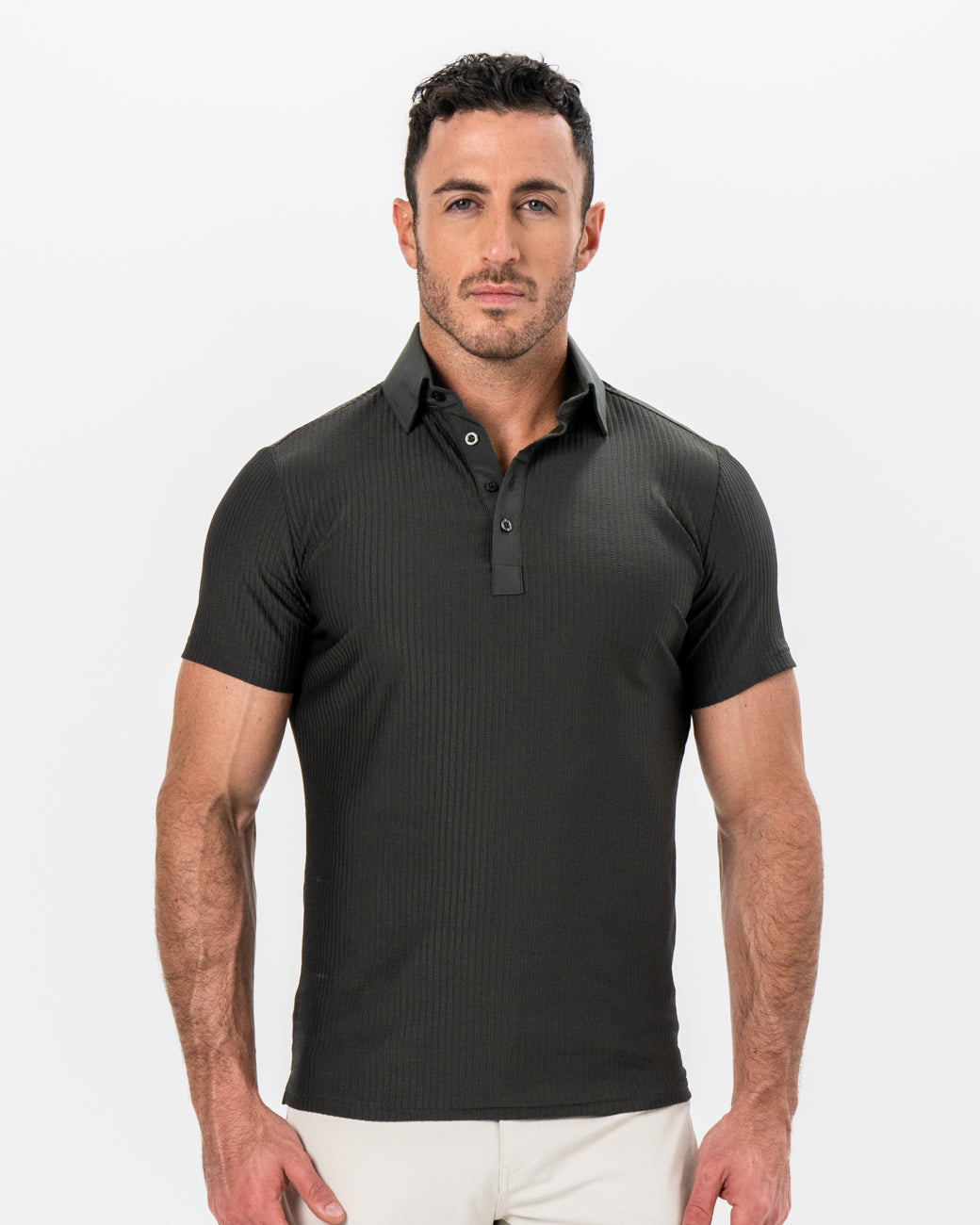 Seersucker Polo - Army Green | State & Liberty Tops