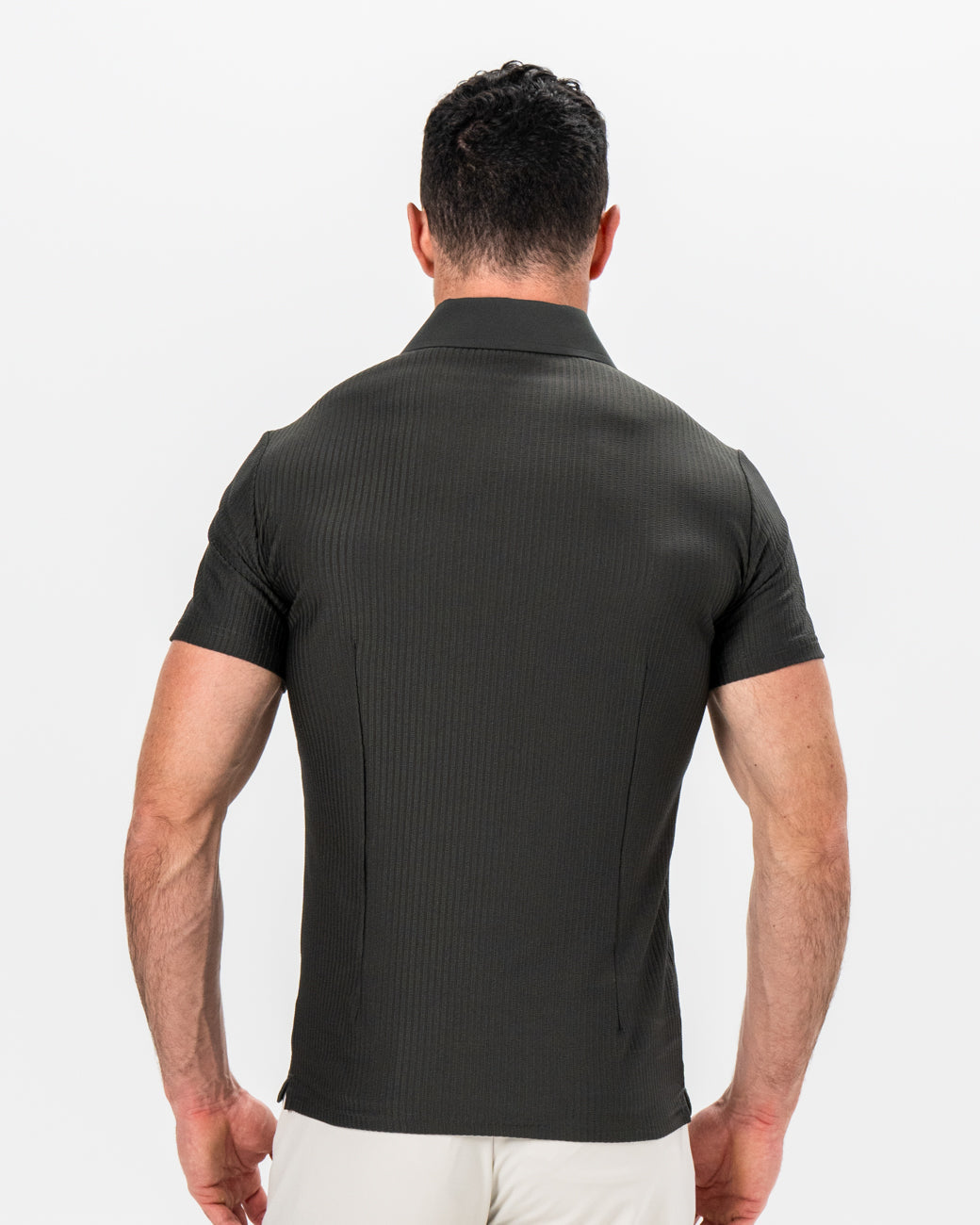 Seersucker Polo - Army Green | State & Liberty Tops