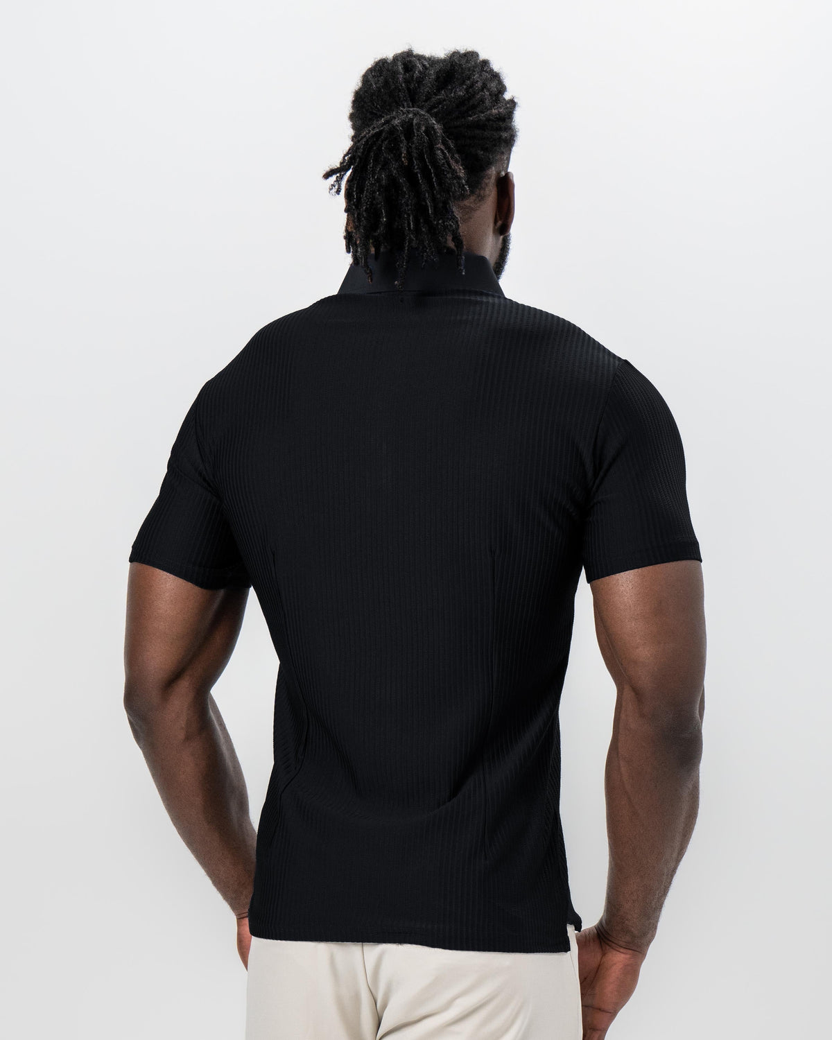 Seersucker Polo - Black | State & Liberty Tops