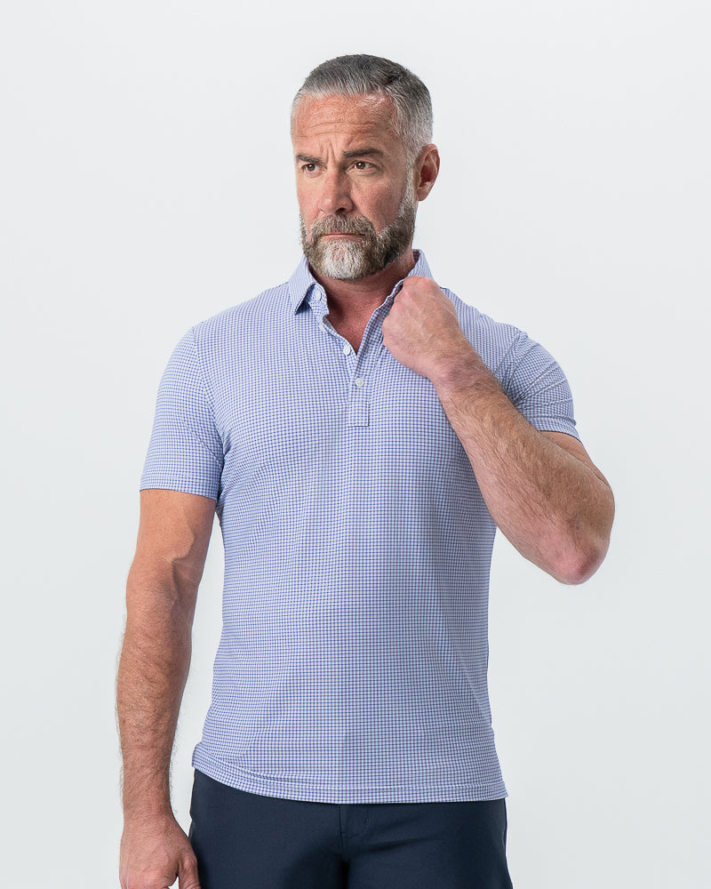 "The Delray" Navy & Pink Cross Stitch | State & Liberty Tops