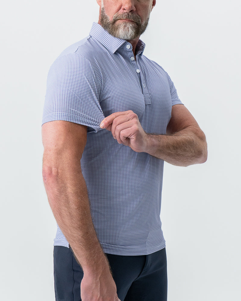 "The Delray" Navy & Pink Cross Stitch | State & Liberty Tops