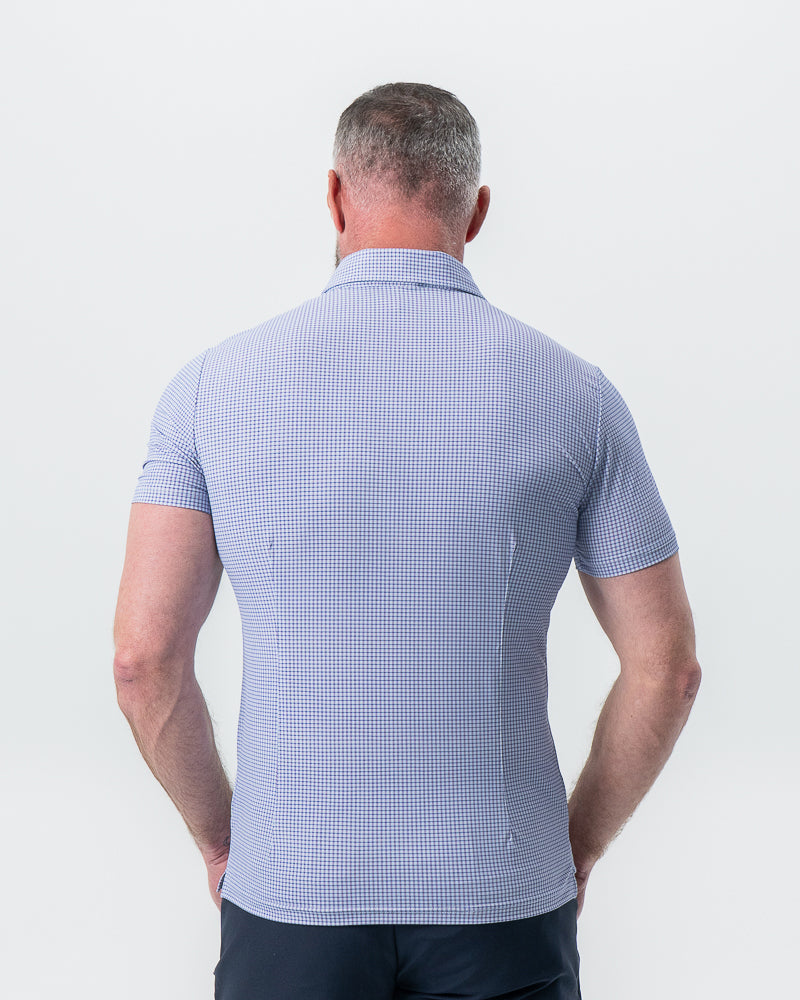 "The Delray" Navy & Pink Cross Stitch | State & Liberty Tops