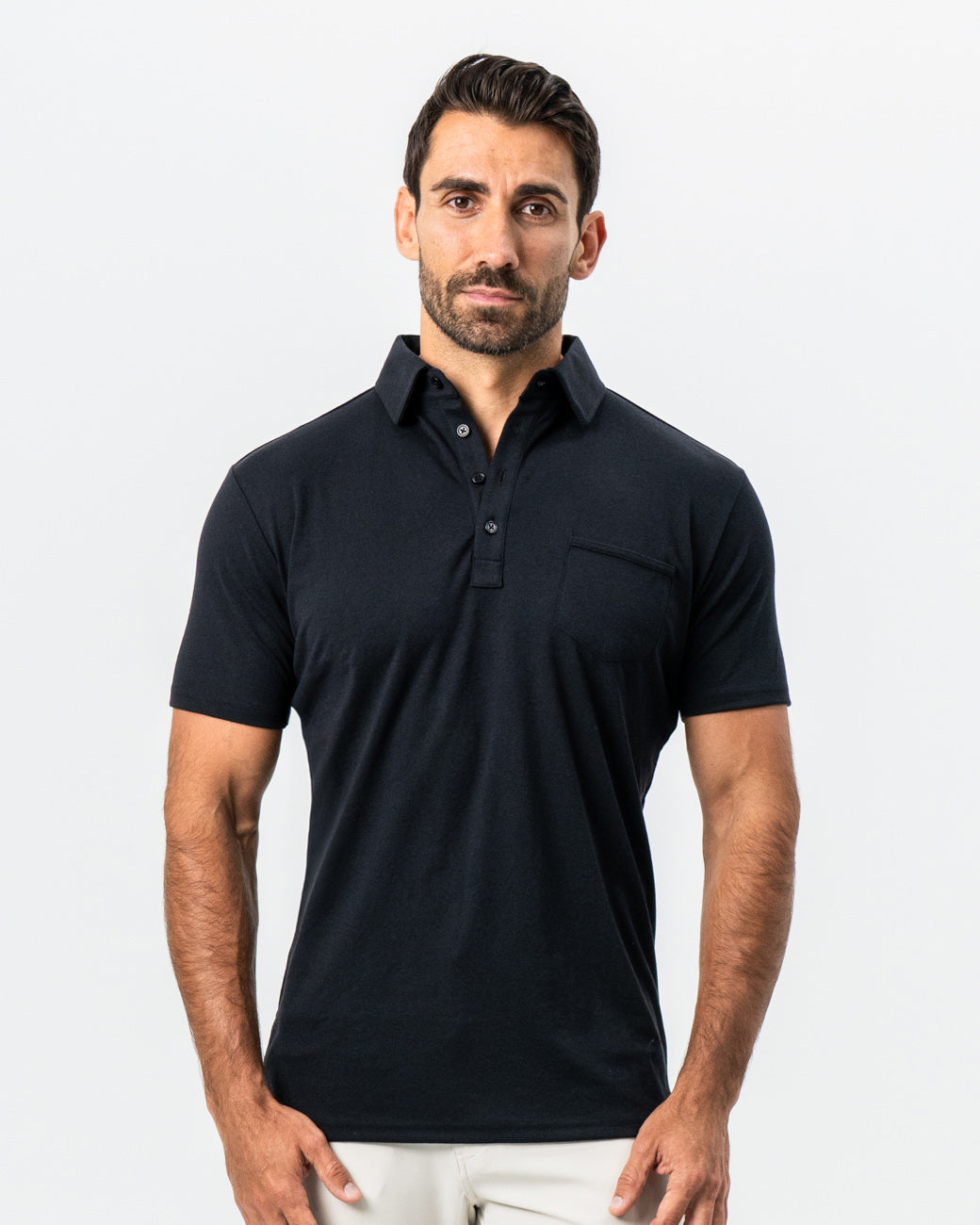 "The Mercury" Black Pique Polo | State & Liberty Tops