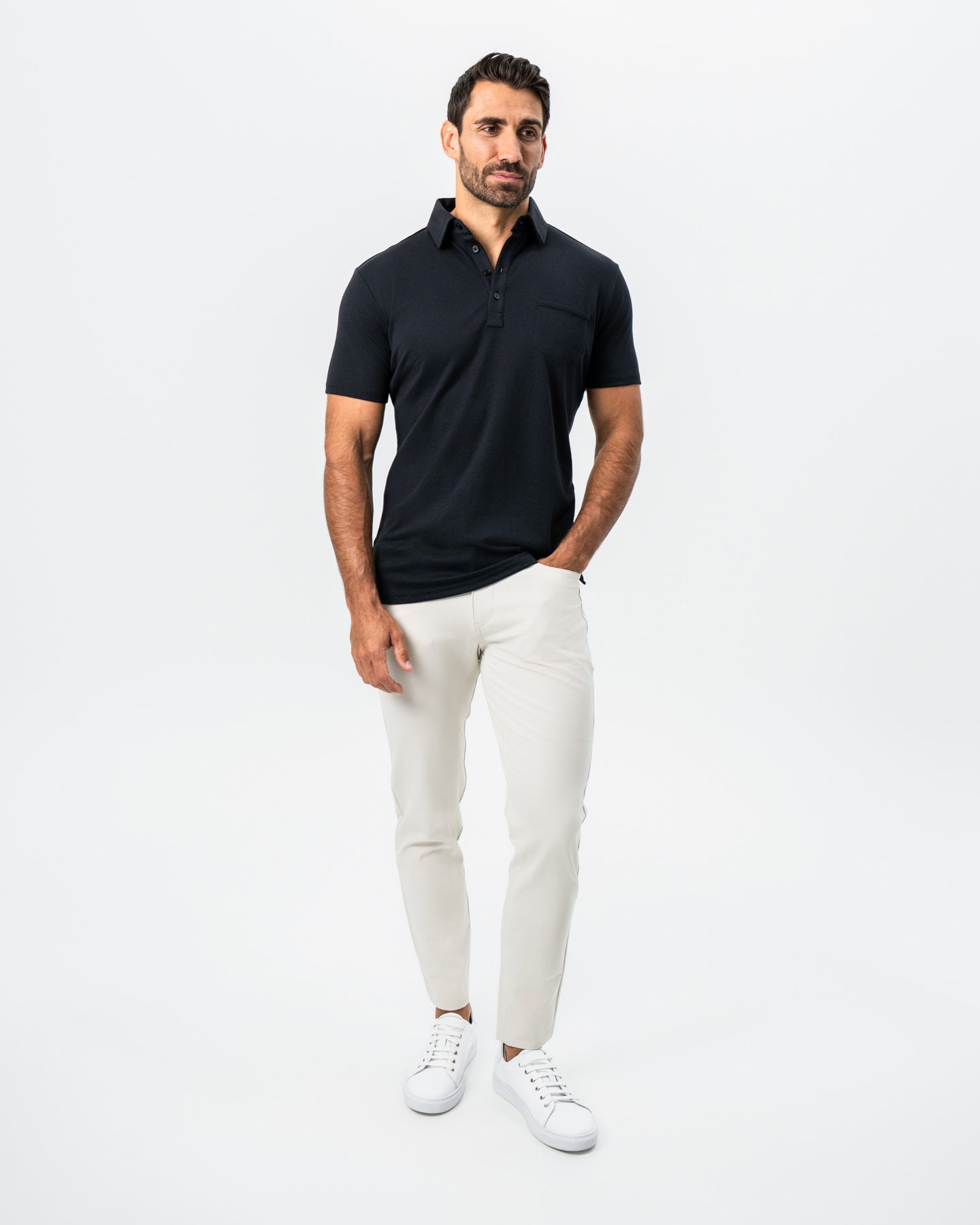 "The Mercury" Black Pique Polo | State & Liberty Tops