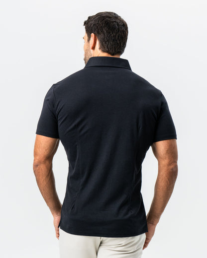 "The Mercury" Black Pique Polo | State & Liberty Tops