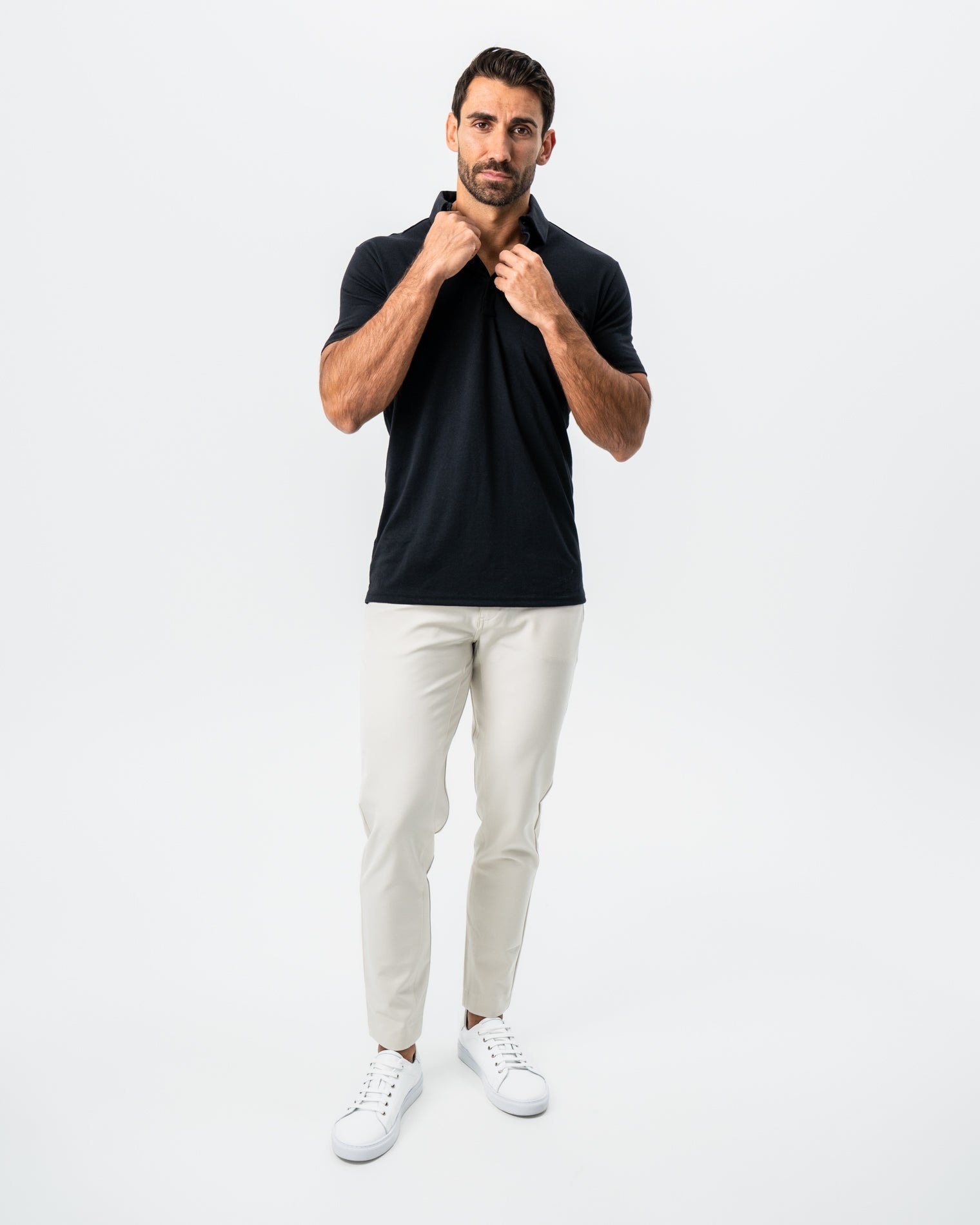 "The Mercury" Black Pique Polo | State & Liberty Tops