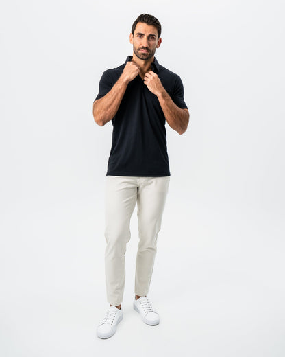 "The Mercury" Black Pique Polo | State & Liberty Tops