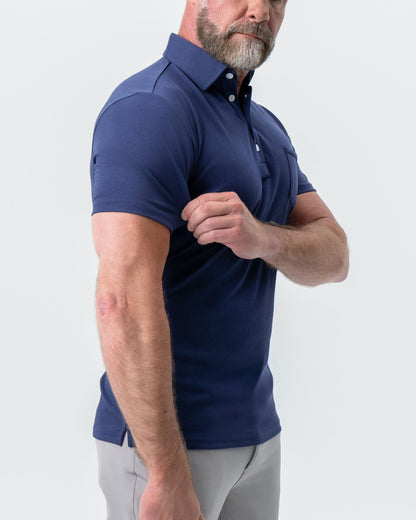 "The Harden" Navy Pique Polo | State & Liberty Tops
