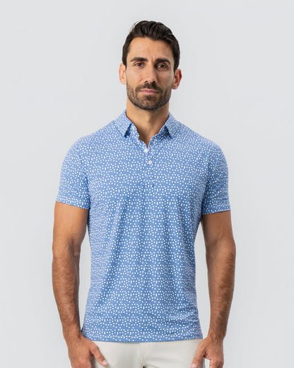 "The Beckham" Geo Royal Blue & White Double Circle | State & Liberty Tops