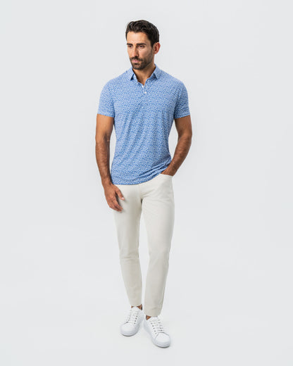 "The Beckham" Geo Royal Blue & White Double Circle | State & Liberty Tops