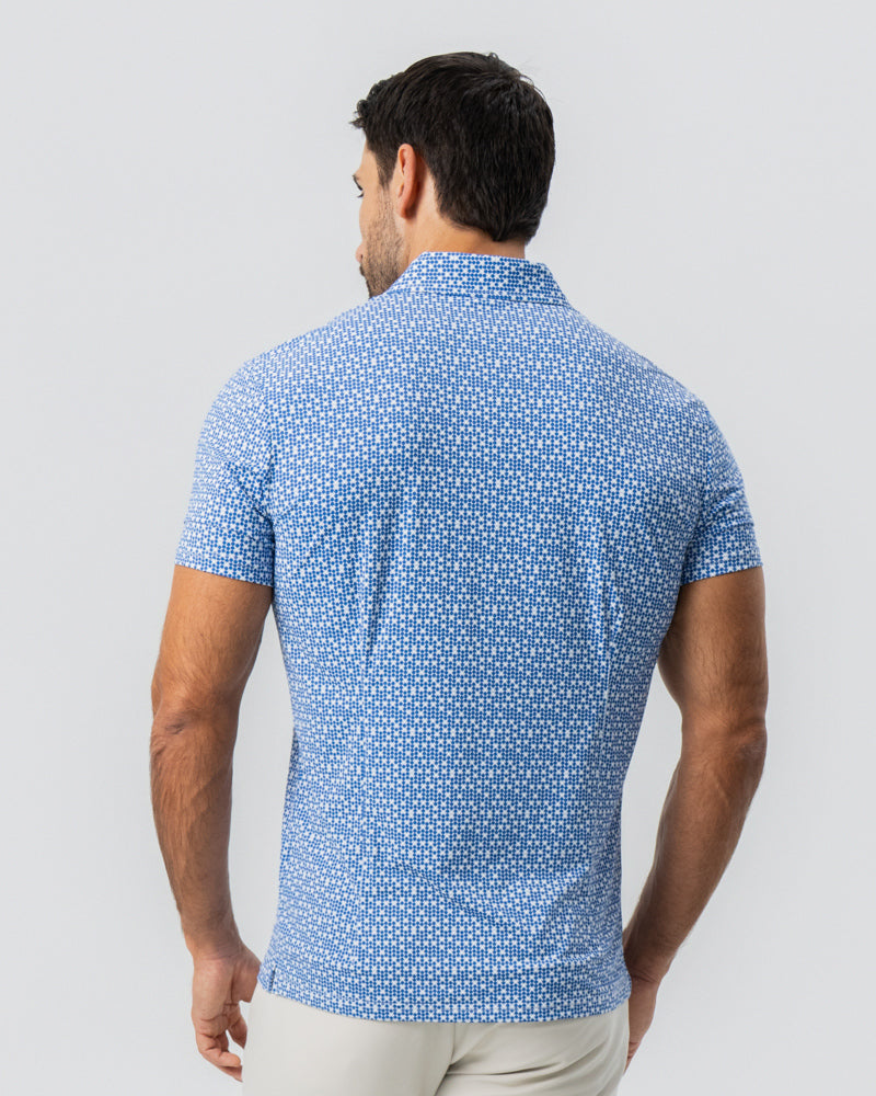 "The Beckham" Geo Royal Blue & White Double Circle | State & Liberty Tops