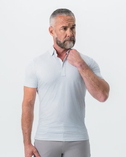 "The Archie" Geo Double Royal Blue & White Square | State & Liberty Tops