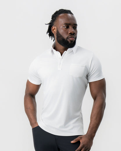 "The Noah" White Pique Polo | State & Liberty Tops