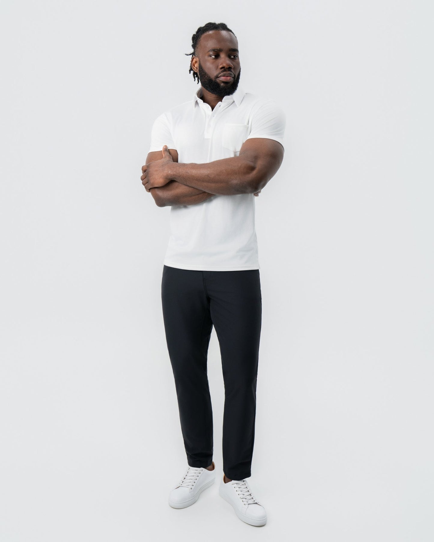 "The Noah" White Pique Polo | State & Liberty Tops