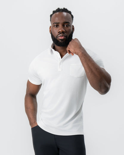 "The Noah" White Pique Polo | State & Liberty Tops