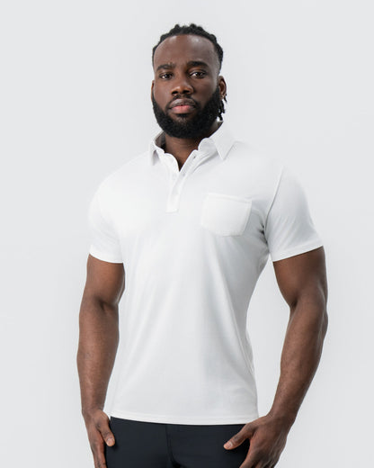 "The Noah" White Pique Polo | State & Liberty Tops