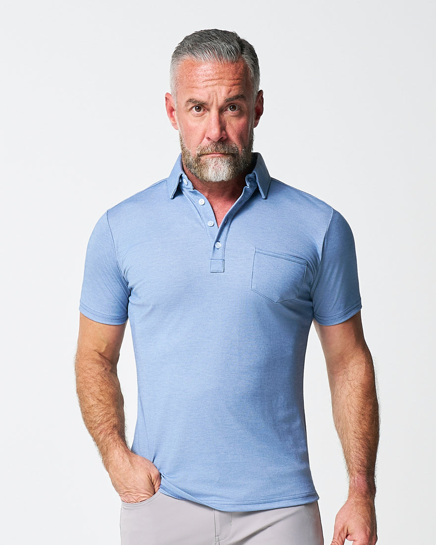 "The Matt" Sky Blue Pique Polo | State & Liberty Tops