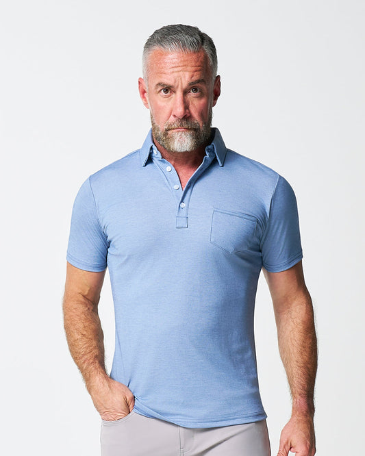 "The Matt" Sky Blue Pique Polo | State & Liberty Tops