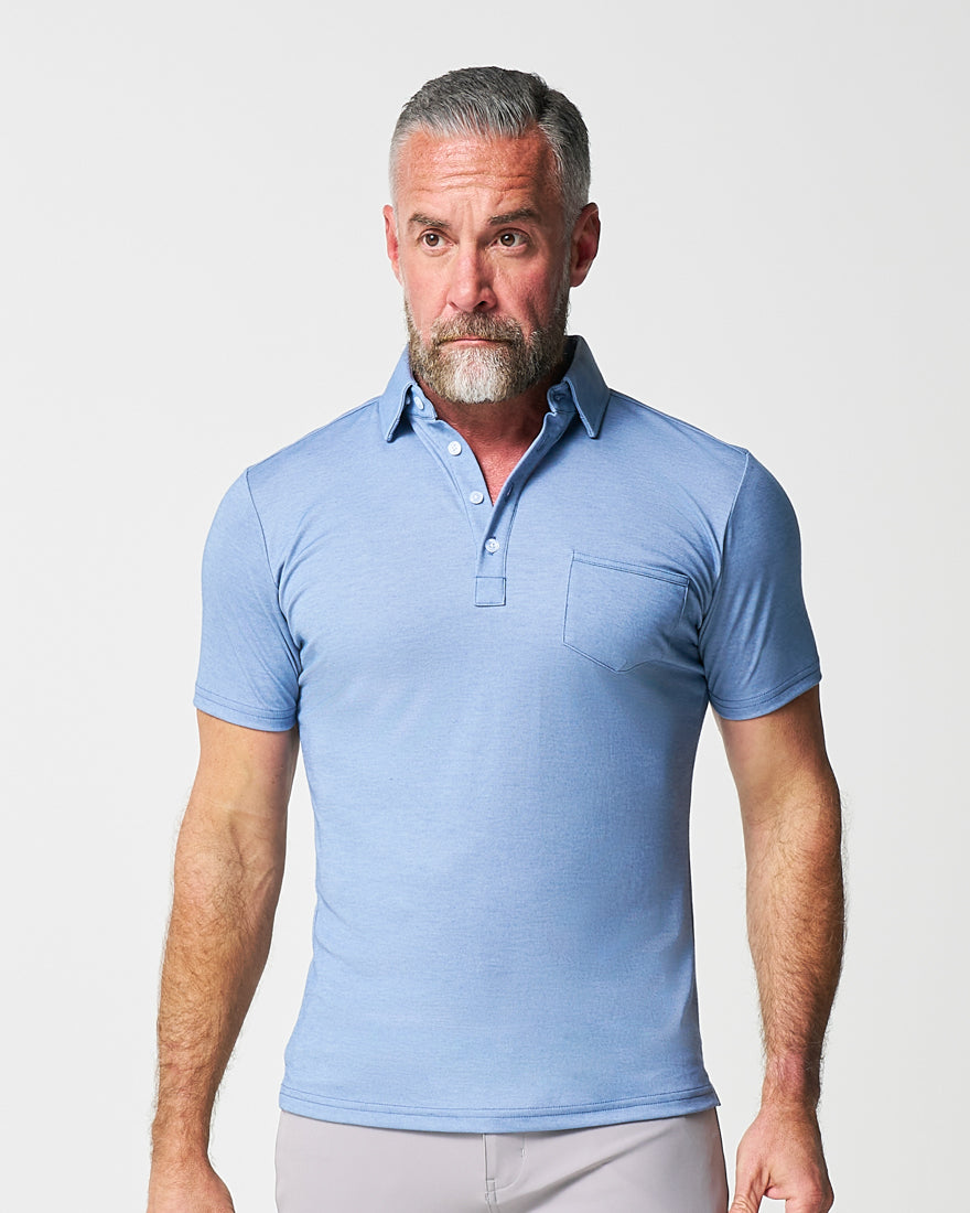 "The Matt" Sky Blue Pique Polo | State & Liberty Tops