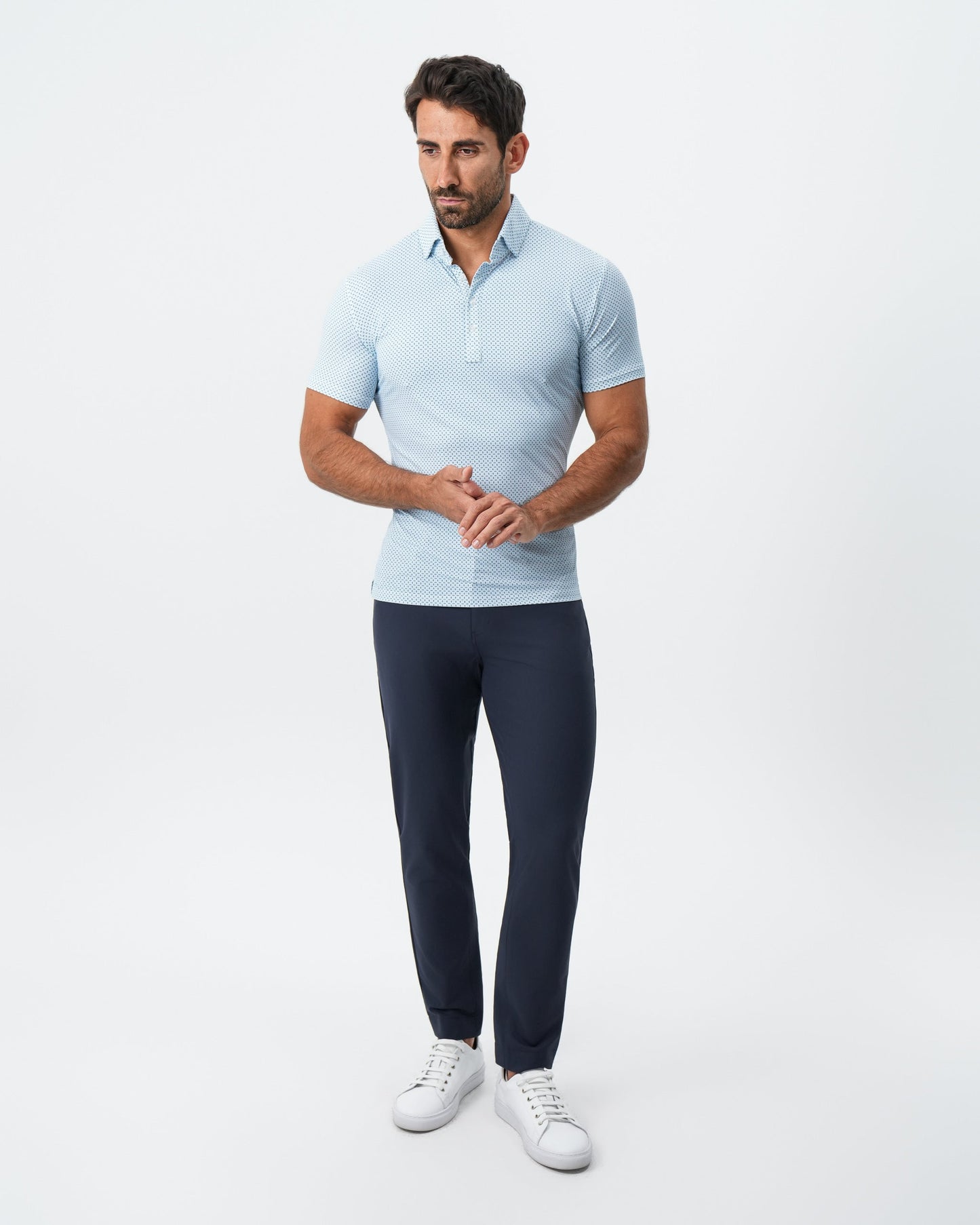 "The Bolt" Light Blue & Navy Cross Diamond | State & Liberty Tops