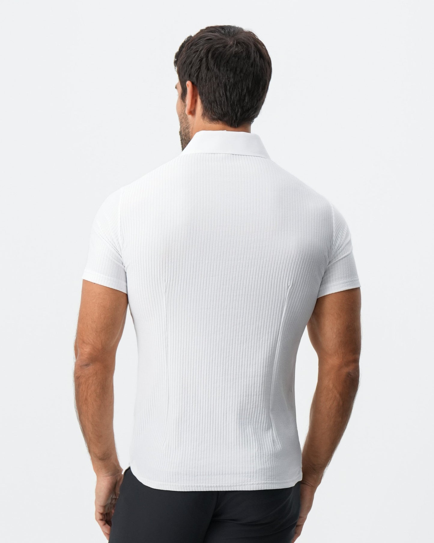 Seersucker Polo - White | State & Liberty Tops