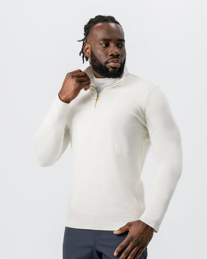 Quarter Zip - Solid Cream | State & Liberty Tops