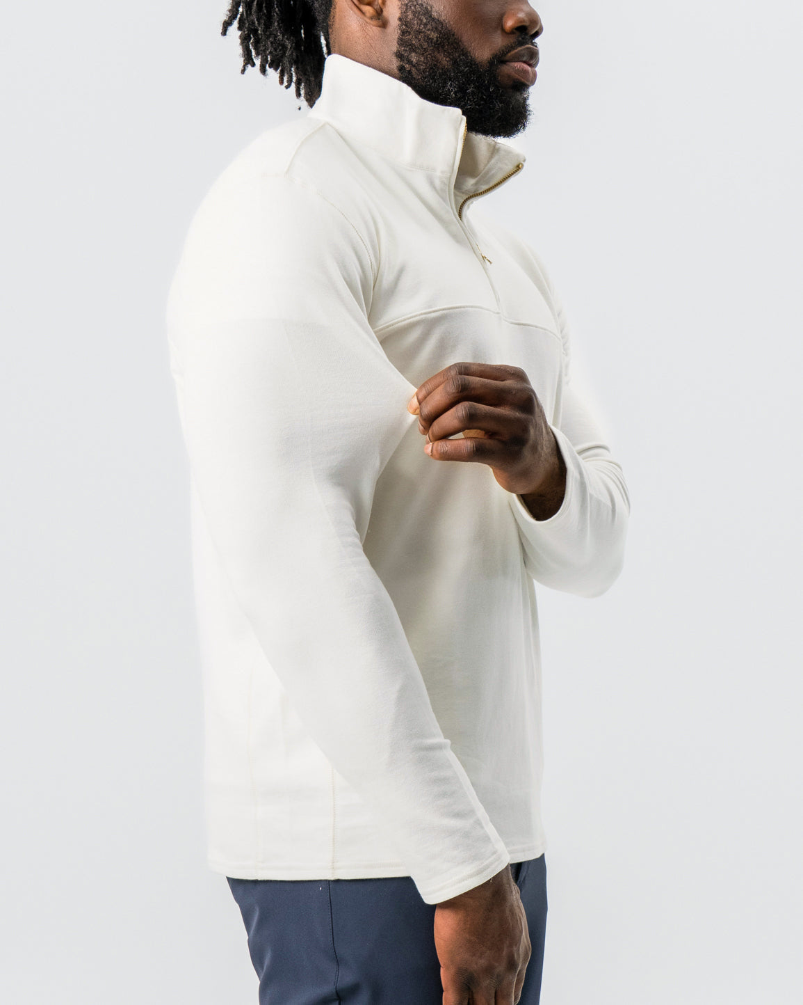 Quarter Zip - Solid Cream | State & Liberty Tops