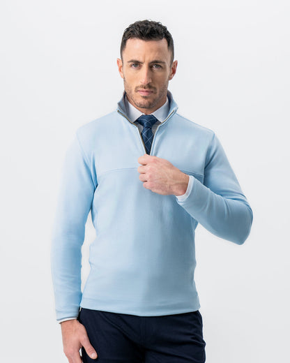 Quarter Zip - Light Blue | State & Liberty Tops
