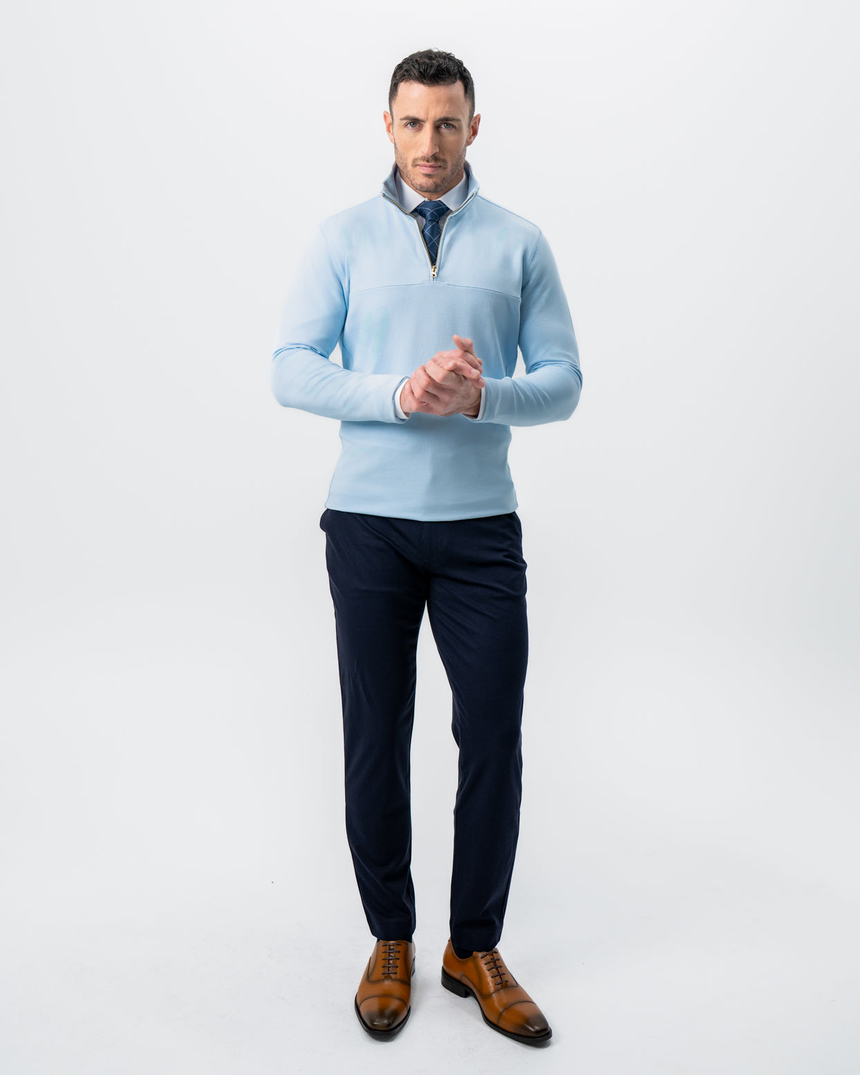 Quarter Zip - Light Blue | State & Liberty Tops