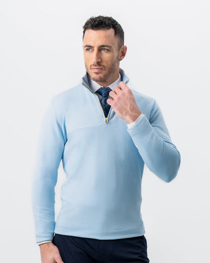 Quarter Zip - Light Blue | State & Liberty Tops