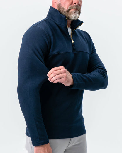 Quarter Zip - Solid Navy | State & Liberty Tops