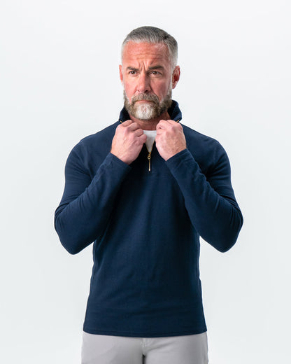 Quarter Zip - Solid Navy | State & Liberty Tops