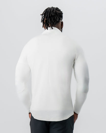 Waffle Knit Quarter Zip - Solid Cream | State & Liberty Tops