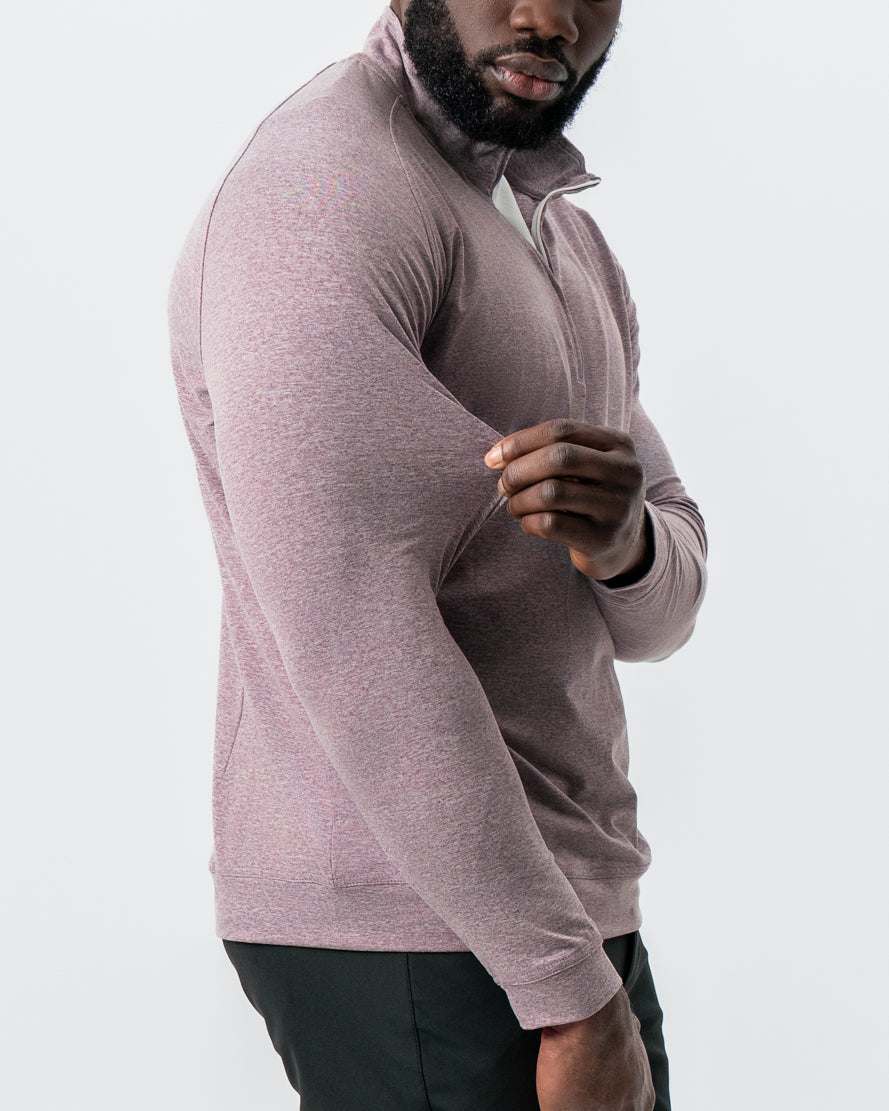 Tech Quarter Zip - Heathered Crimson | State & Liberty Tops