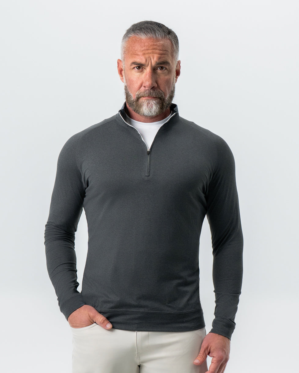 Tech Quarter Zip - Charcoal | State & Liberty Tops