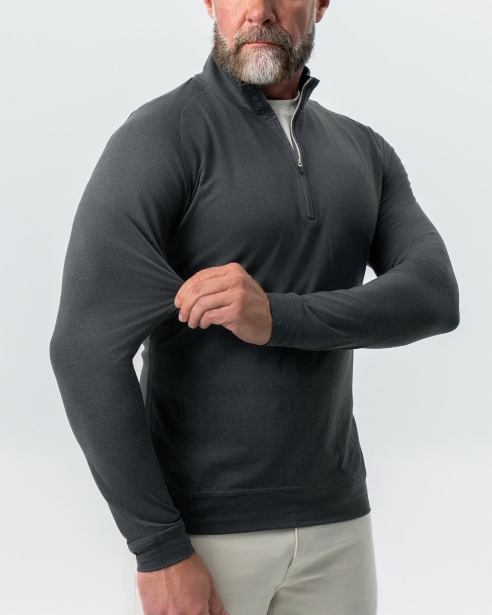 Tech Quarter Zip - Charcoal | State & Liberty Tops