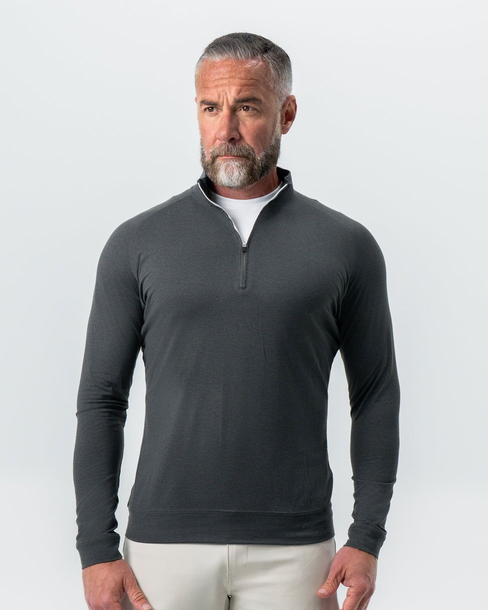 Tech Quarter Zip - Charcoal | State & Liberty Tops